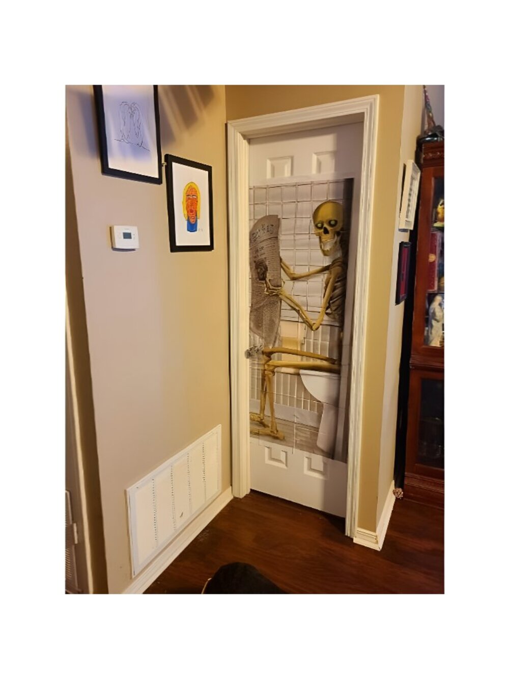 Skeleton Restroom Door Cover Party Accessory